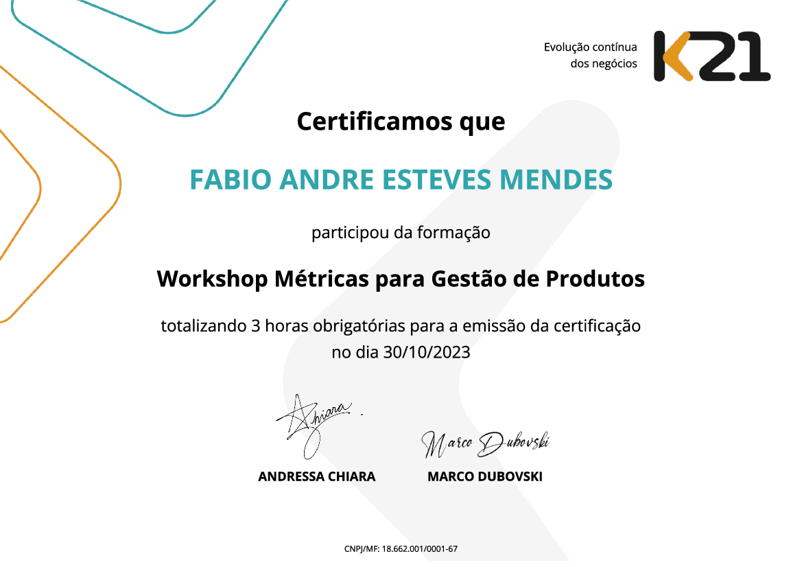Certificado K21
